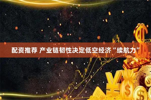 配资推荐 产业链韧性决定低空经济“续航力”